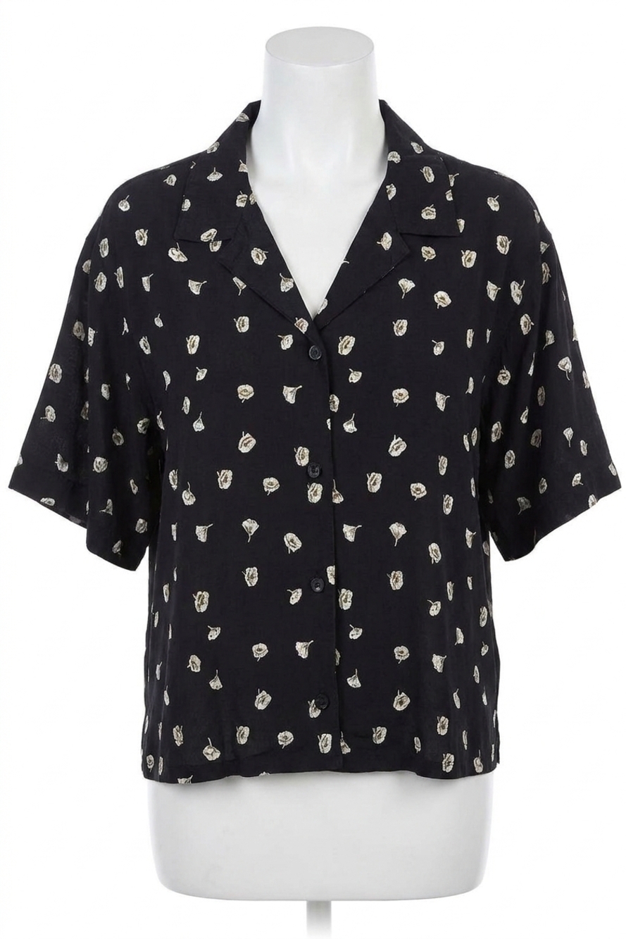 NEW RAG & BONE reed floral shirt in black multi